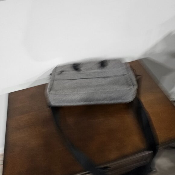 Kapston Laptop Bag Grey in color Black should strap Lion head embroidered - Picture 4 of 5